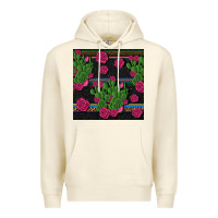 Sandshell mexican rose and cactus seamless pattern Premium Hoodie - BundleAndBundleShop