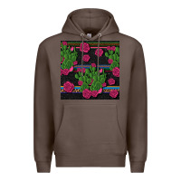 Coffee mexican rose and cactus seamless pattern Premium Hoodie - BundleAndBundleShop