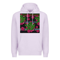 Lilac mexican rose and cactus seamless pattern Premium Hoodie - BundleAndBundleShop