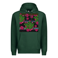 Sports Green mexican rose and cactus seamless pattern Premium Hoodie - BundleAndBundleShop