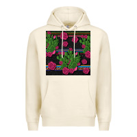Tofu mexican rose and cactus seamless pattern Premium Hoodie - BundleAndBundleShop
