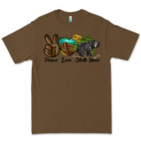 Cacao peace love sloth bear Premium Tee - LillyAllenDesigns