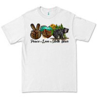 White peace love sloth bear Premium Tee - LillyAllenDesigns