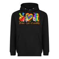 Black peace love equality Heavyweight Hoodie - texasbilliewilder