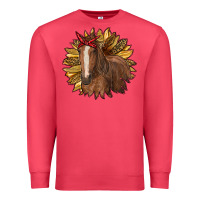Cardinal sunflower with horse Premium Sweatshirt - RanaPortraitStore