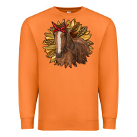 Carrot sunflower with horse Premium Sweatshirt - RanaPortraitStore