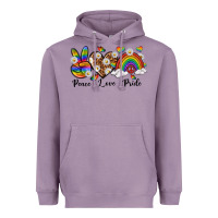Lavender peace love pride Heavyweight Hoodie - texasbilliewilder