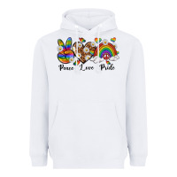 White peace love pride Heavyweight Hoodie - texasbilliewilder