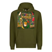 Army Green hispanic heritage seamless pattern Premium Hoodie - BundleAndBundleShop