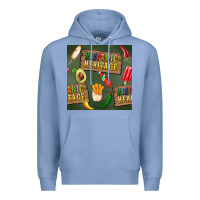 Colony Blue hispanic heritage seamless pattern Premium Hoodie - BundleAndBundleShop