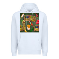 White hispanic heritage seamless pattern Premium Hoodie - BundleAndBundleShop