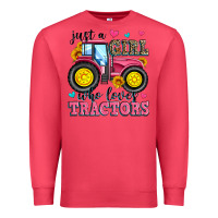 Cardinal just a girl who loves tractors Premium Sweatshirt - Zillion Design Studio