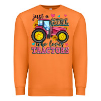 Just A Girl Who Loves Tractors Premium Sweatshirt | Teevron