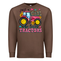 Chestnut just a girl who loves tractors Premium Sweatshirt - Zillion Design Studio
