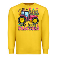 Lemon just a girl who loves tractors Premium Sweatshirt - Zillion Design Studio
