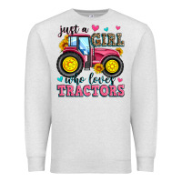 Oatmeal Heather just a girl who loves tractors Premium Sweatshirt - Zillion Design Studio