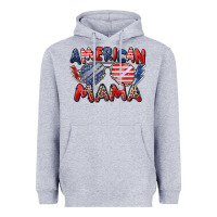 Heather Grey American mama Heavyweight Hoodie - Zillion Design Studio