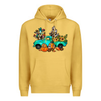 Antique Gold cactus pumpkin truck fall Premium Hoodie - JahusDesignShop