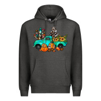 Charcoal Heather cactus pumpkin truck fall Premium Hoodie - JahusDesignShop