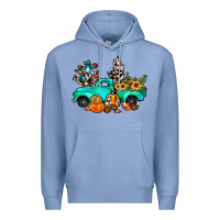 Colony Blue cactus pumpkin truck fall Premium Hoodie - JahusDesignShop