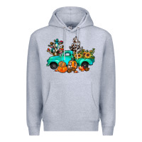 Heather Grey cactus pumpkin truck fall Premium Hoodie - JahusDesignShop