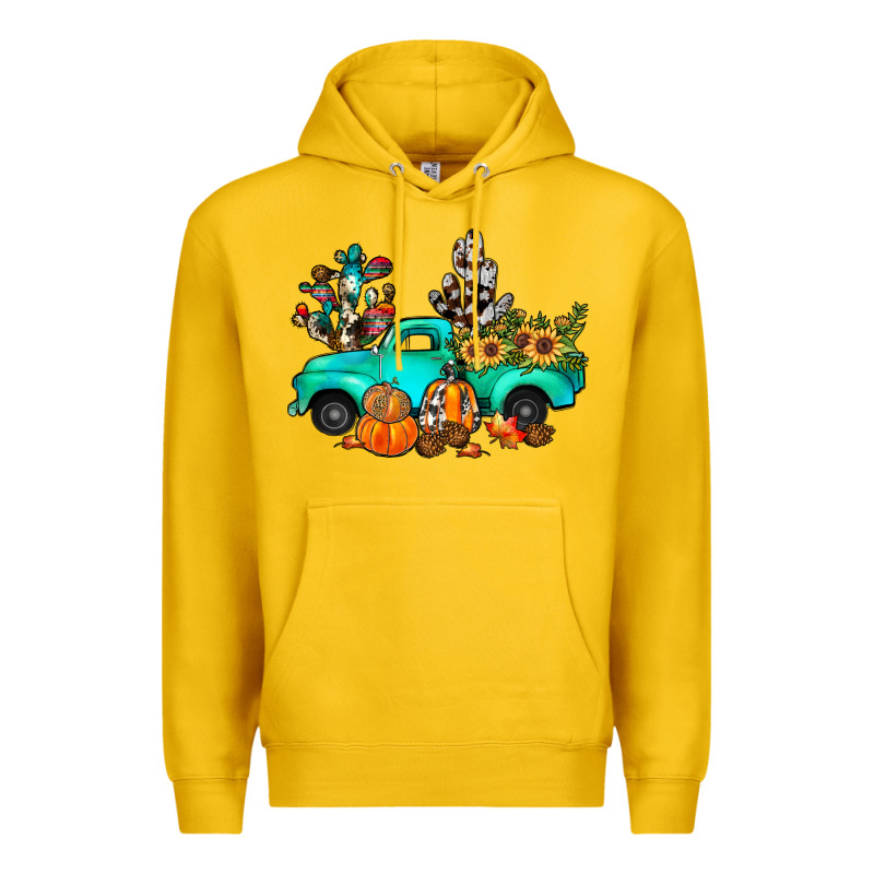 Cactus Pumpkin Truck Fall Premium Hoodie by JahusDesignShop | Teevron