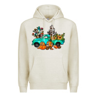 Oatmeal Heather cactus pumpkin truck fall Premium Hoodie - JahusDesignShop