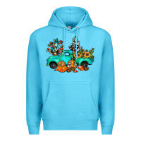 Ocean Blue cactus pumpkin truck fall Premium Hoodie - JahusDesignShop