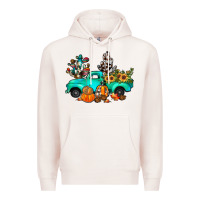 Pale Pink cactus pumpkin truck fall Premium Hoodie - JahusDesignShop