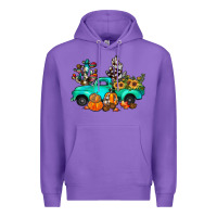 Purple cactus pumpkin truck fall Premium Hoodie - JahusDesignShop