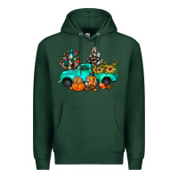 Sports Green cactus pumpkin truck fall Premium Hoodie - JahusDesignShop