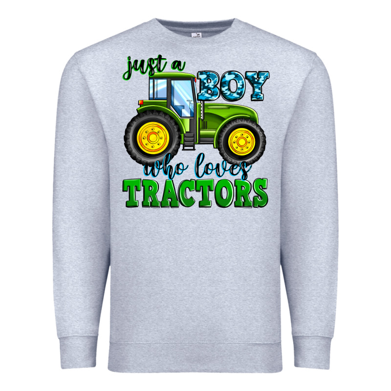 Just A Boy Who Loves Tractors Premium Sweatshirt by Zillion Design Studio | Teevron