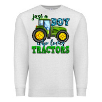 Oatmeal Heather just a boy who loves tractors Premium Sweatshirt - Zillion Design Studio
