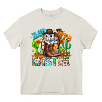 Cream Hop Into Easter Bunny Western Heavy Core Tee - CowhideDigitalArt