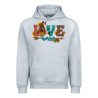 Heather Grey love horses  leather turquoise leopard Urban Hoodie - Artiststas