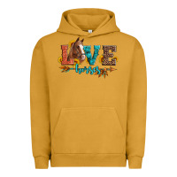 Pigment Peanut Butter love horses  leather turquoise leopard Urban Hoodie - Artiststas