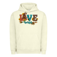 Pigment Pistachio love horses  leather turquoise leopard Urban Hoodie - Artiststas