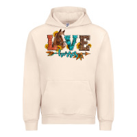 Sandshell love horses  leather turquoise leopard Urban Hoodie - Artiststas