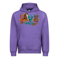 Tulip love horses  leather turquoise leopard Urban Hoodie - Artiststas
