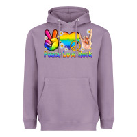 Lavender peace love rock pride Heavyweight Hoodie - texasbilliewilder