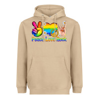 Mushroom peace love rock pride Heavyweight Hoodie - texasbilliewilder