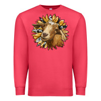 Cardinal sunflower with goat Premium Sweatshirt - RanaPortraitStore