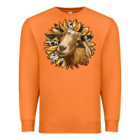 Carrot sunflower with goat Premium Sweatshirt - RanaPortraitStore