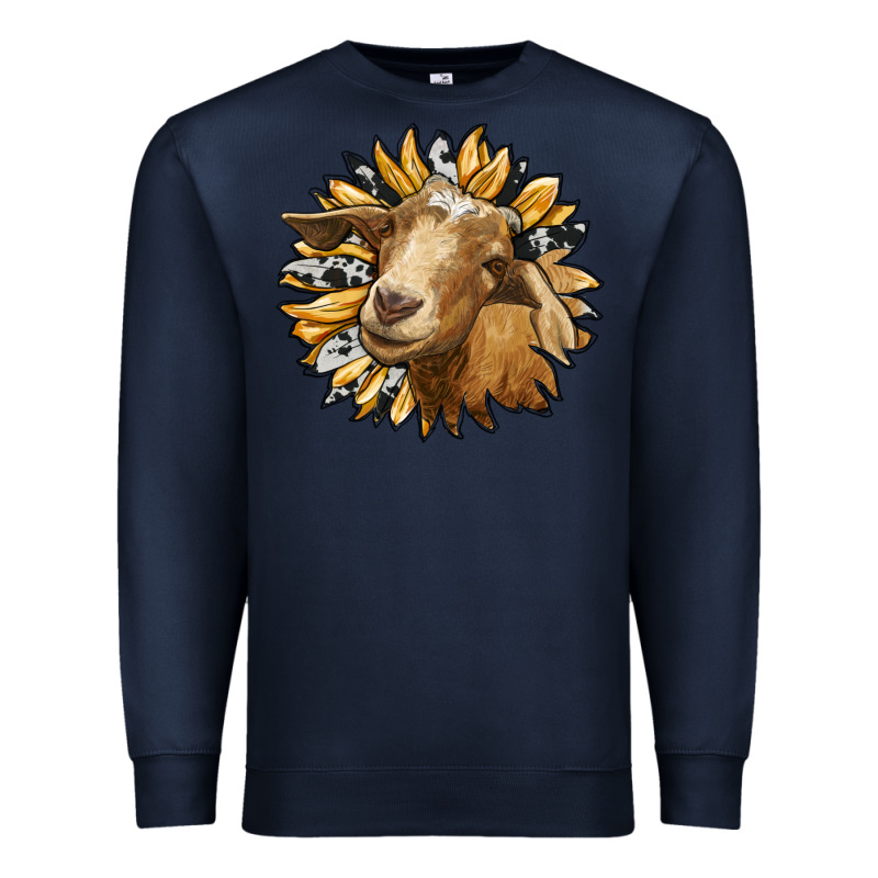 Sunflower With Goat Premium Sweatshirt by RanaPortraitStore | Teevron