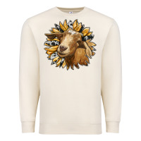 Sandshell sunflower with goat Premium Sweatshirt - RanaPortraitStore