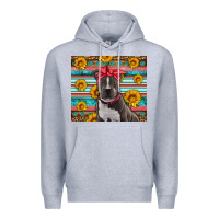Heather Grey western pitbull Premium Hoodie - Artiststas