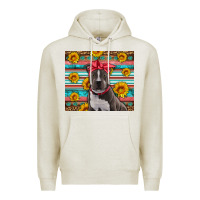 Oatmeal Heather western pitbull Premium Hoodie - Artiststas