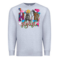 Heather Grey hairstylist Premium Sweatshirt - Zillion Design Studio