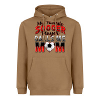 Toasted Coconut my favorite soccer player calls me mom Heavyweight Hoodie - Zillion Design Studio