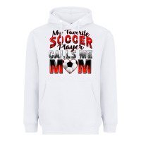 White my favorite soccer player calls me mom Heavyweight Hoodie - Zillion Design Studio